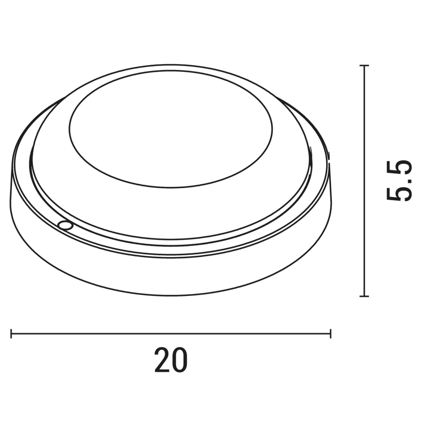 Udendørs LED væglampe BULKHEAD LED/18W/230V 3000K IP54 sort