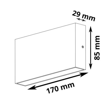 Udendørs LED væglampe CHICAGO 2xLED/5,5W/230V IP44 hvid