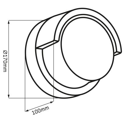 Udendørs LED væglampe ESSEN LED/10W/230V IP44 sort