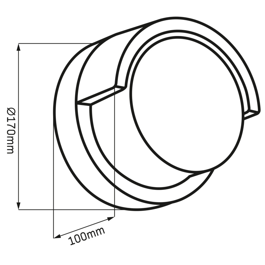 Udendørs LED væglampe ESSEN LED/10W/230V IP44 sort