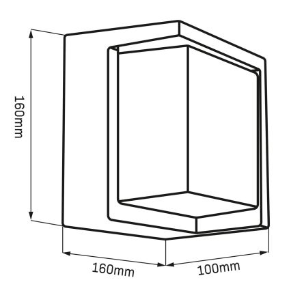 Udendørs LED væglampe ESSEN LED/12W/230V IP44 sort