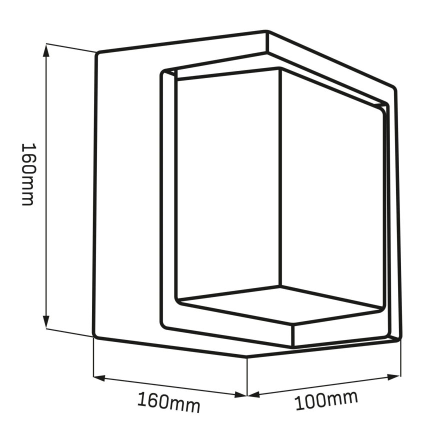 Udendørs LED væglampe ESSEN LED/12W/230V IP44 sort