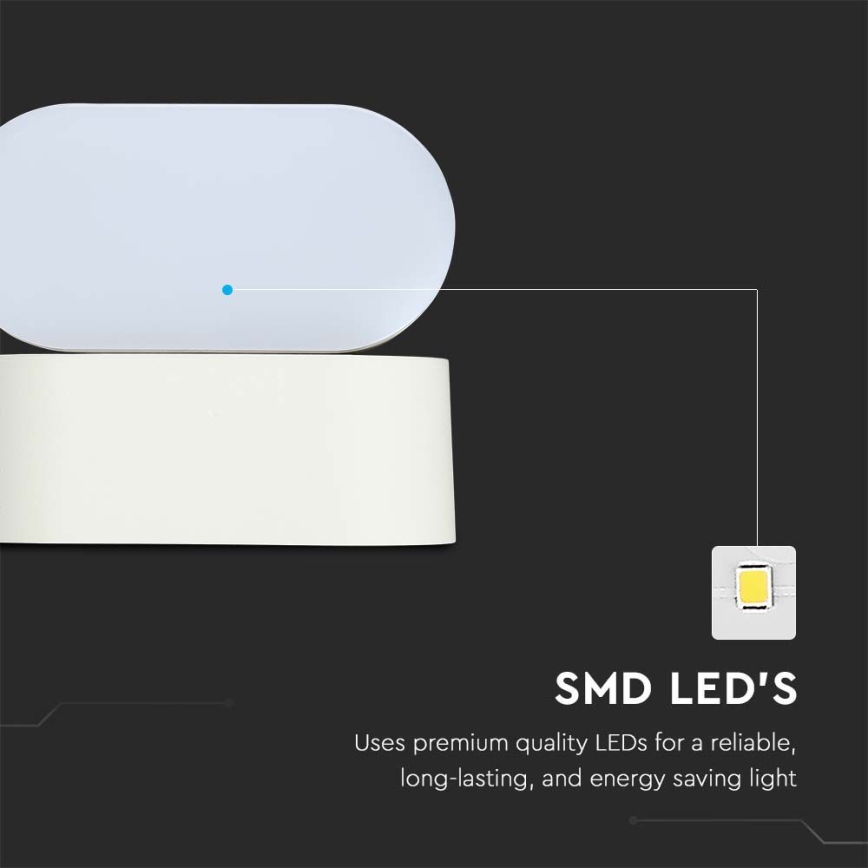 Udendørs LED væglampe fleksibel LED/5W/230V 3000K IP65 hvid