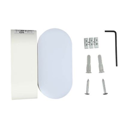 Udendørs LED væglampe fleksibel LED/5W/230V 3000K IP65 hvid