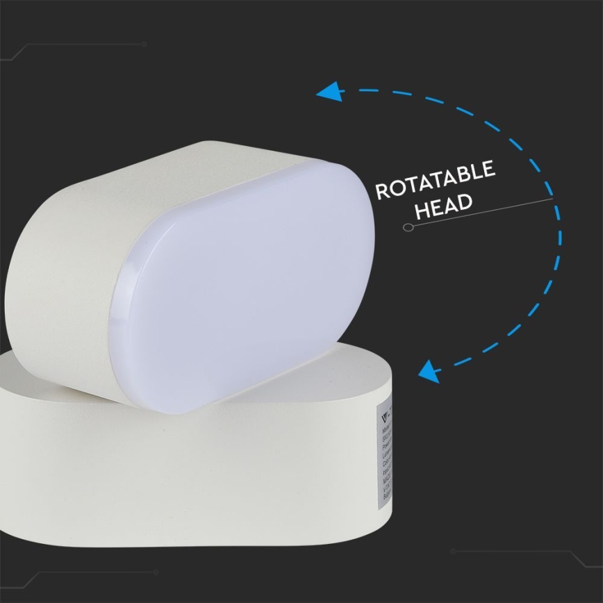 Udendørs LED væglampe fleksibel LED/5W/230V 4000K IP65 hvid