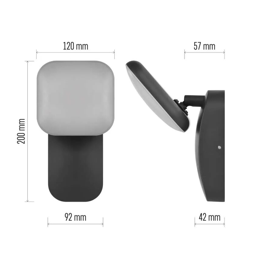 Udendørs LED væglampe fleksibel NIKA LED/12,5W/230V IP44