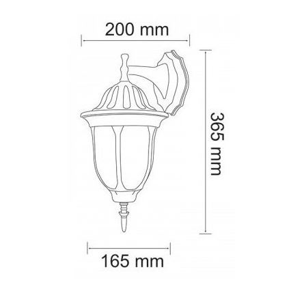 Udendørs LED væglampe FLORENCJA 1xE27/10W/230V IP43