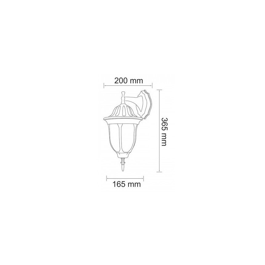 Udendørs LED væglampe FLORENCJA 1xE27/10W/230V IP43