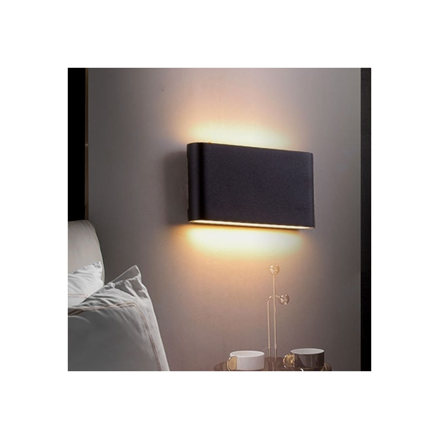 Udendørs LED væglampe FLOW 2xLED/3W/230V IP54 4000K antracit