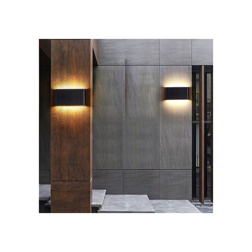 Udendørs LED væglampe FLOW 2xLED/3W/230V IP54 4000K antracit