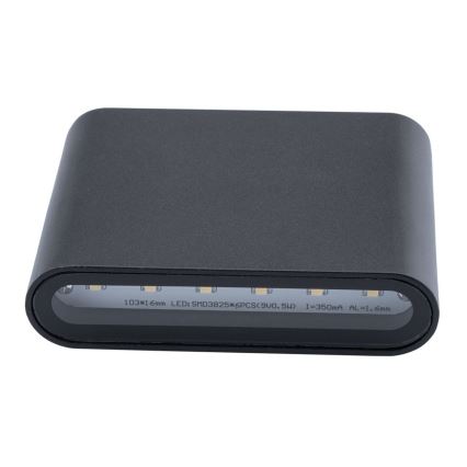 Udendørs LED væglampe FLOW 2xLED/3W/230V IP54 antik sort