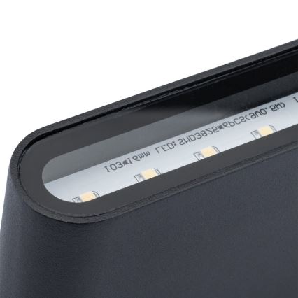 Udendørs LED væglampe FLOW 2xLED/3W/230V IP54 antik sort