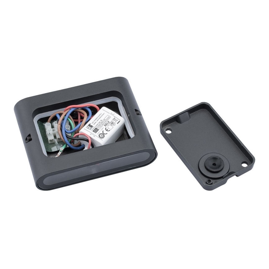 Udendørs LED væglampe FLOW 2xLED/3W/230V IP54 antik sort