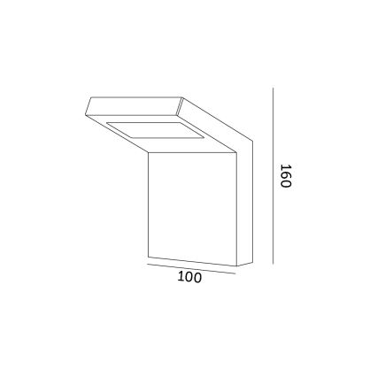 Udendørs LED væglampe INDUO K LED/10W/230V 4000K IP54