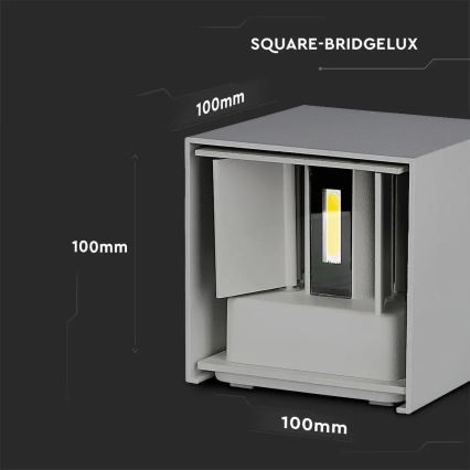 Udendørs LED væglampe LED/11W/230V 4000K IP65 grå