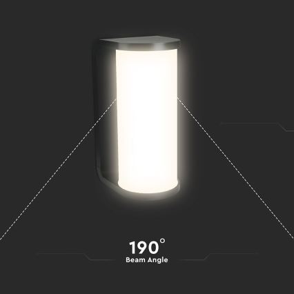 Udendørs LED væglampe LED/12W/230V 3000/4200/6500K IP65 sort