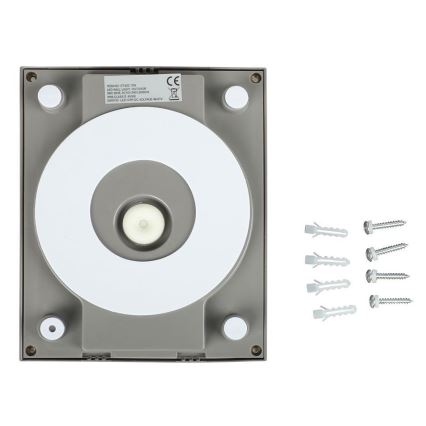 Udendørs LED væglampe LED/12W/230V 3000K IP65 grå