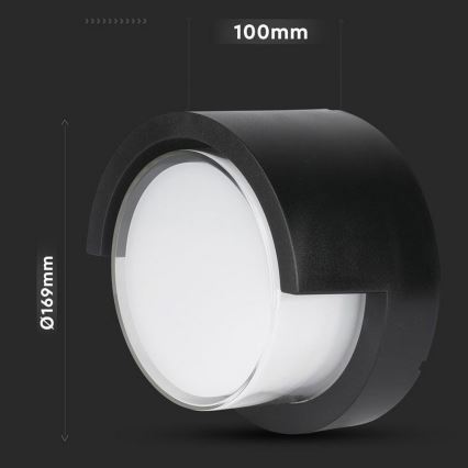 Udendørs LED væglampe LED/12W/230V 3000K IP65