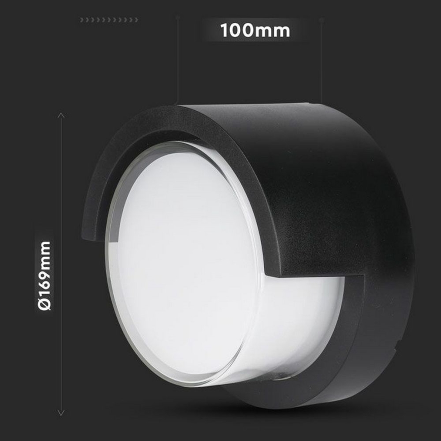 Udendørs LED væglampe LED/12W/230V 3000K IP65