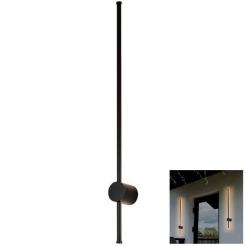 Udendørs LED væglampe LED/12W/230V 3000K IP65 sort