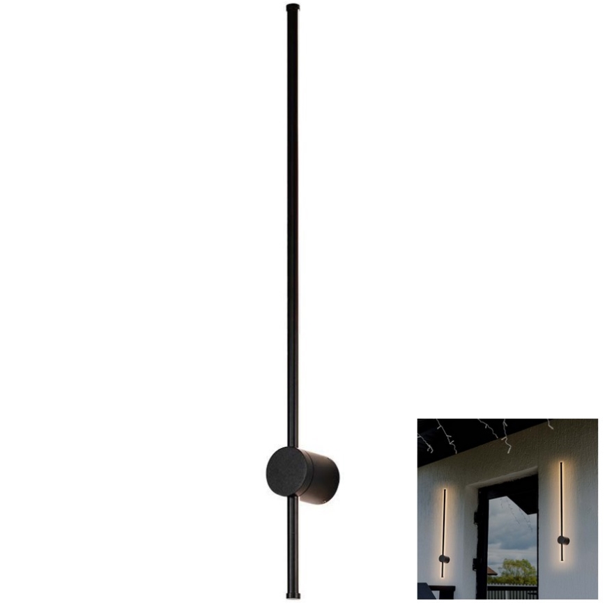 Udendørs LED væglampe LED/12W/230V 3000K IP65 sort