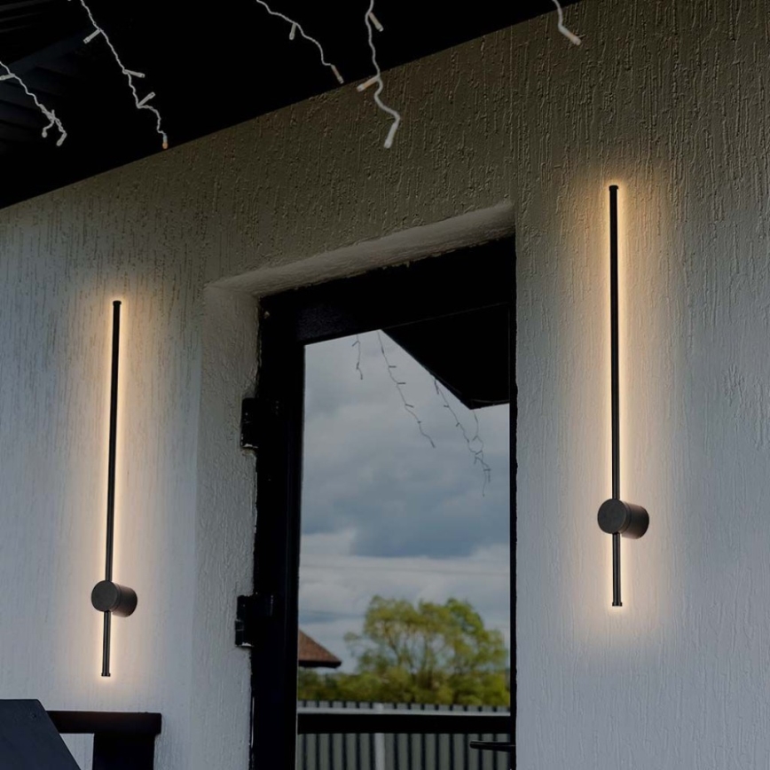 Udendørs LED væglampe LED/12W/230V 3000K IP65 sort
