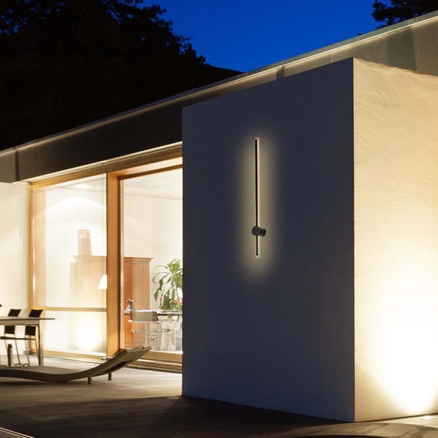 Udendørs LED væglampe LED/12W/230V 3000K IP65 sort