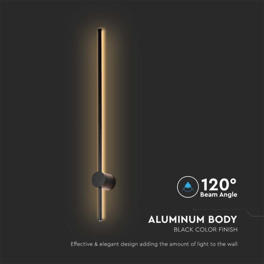 Udendørs LED væglampe LED/12W/230V 3000K IP65 sort