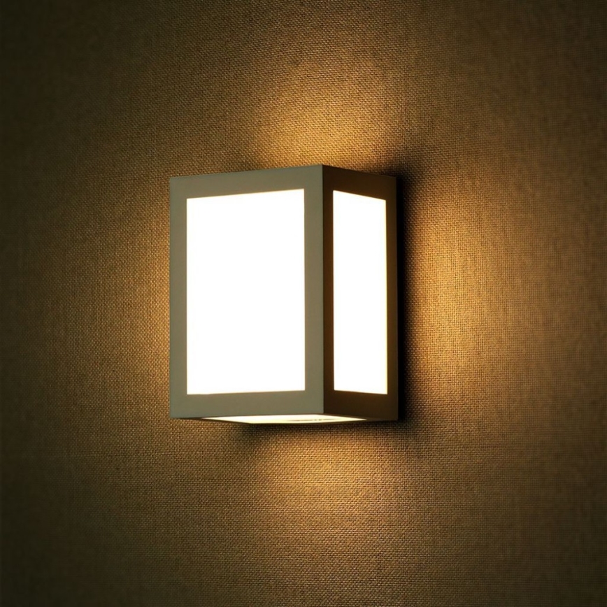 Udendørs LED væglampe LED/12W/230V 4000K IP65 grå