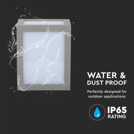 Udendørs LED væglampe LED/12W/230V 4000K IP65 grå