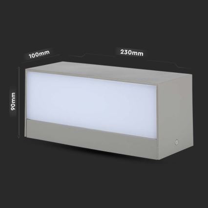 Udendørs LED væglampe LED/12W/230V 4000K IP65