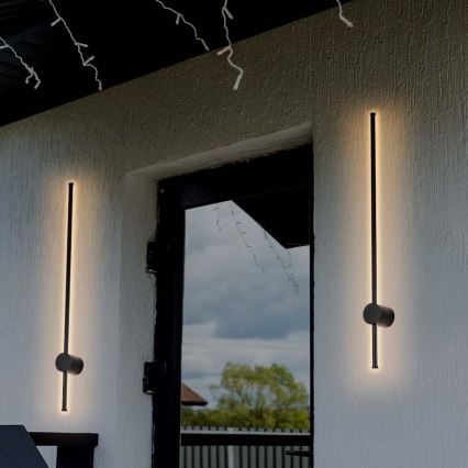 Udendørs LED væglampe LED/12W/230V 4000K IP65 sort