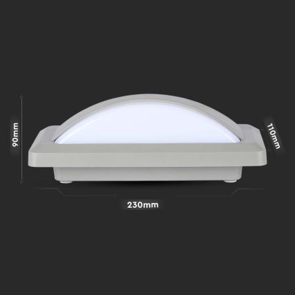 Udendørs LED væglampe LED/12W/230V 6400K IP65