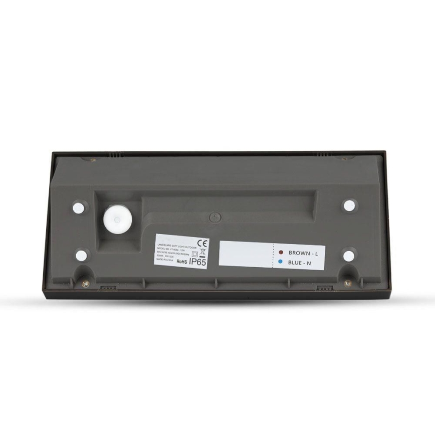 Udendørs LED væglampe LED/12W/230V 6400K IP65 sort