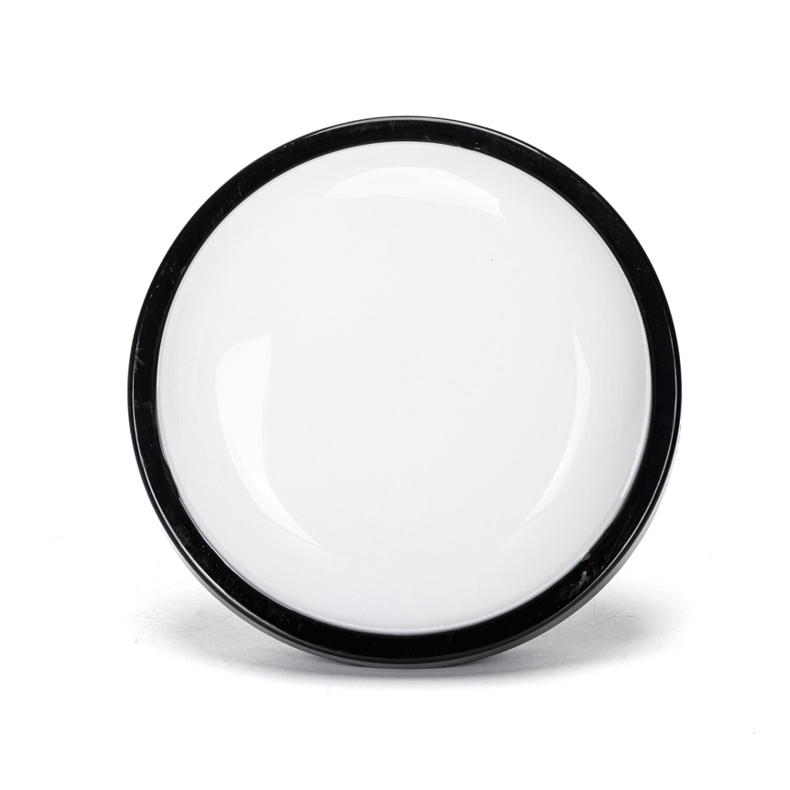 Udendørs LED væglampe LED/15W/230V 6500K diameter 15,5 cm sort IP65