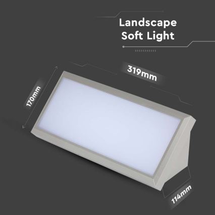 Udendørs LED væglampe LED/20W/230V 3000K IP65