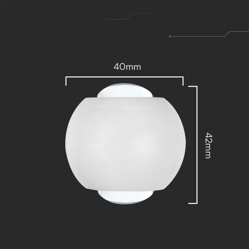 Udendørs LED væglampe LED/2W/230V 3000K IP54 hvid