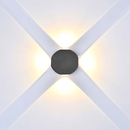 Udendørs LED væglampe LED/4W/230V 3000K IP54 sort