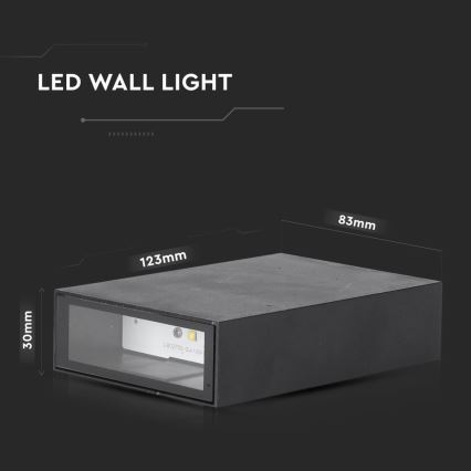 Udendørs LED væglampe LED/4W/230V 3000K IP65 sort