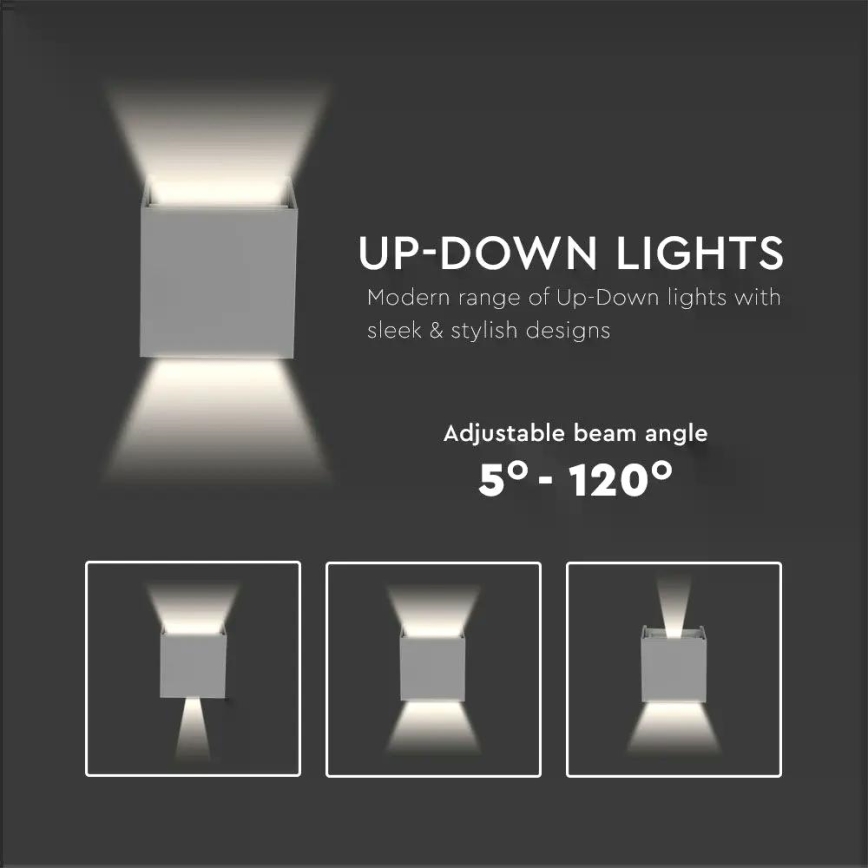 Udendørs LED væglampe LED/5W/230V 3000K IP65 grå