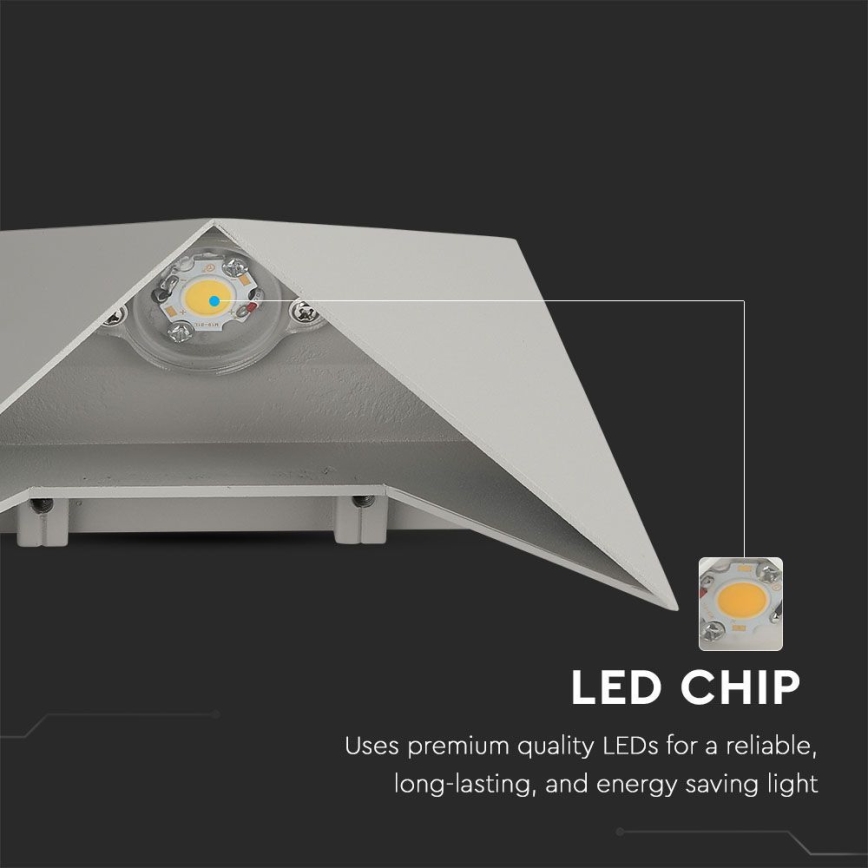 Udendørs LED væglampe LED/5W/230V 3000K IP65 grå