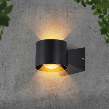 Udendørs LED væglampe LED/5W/230V 3000K IP65 sort