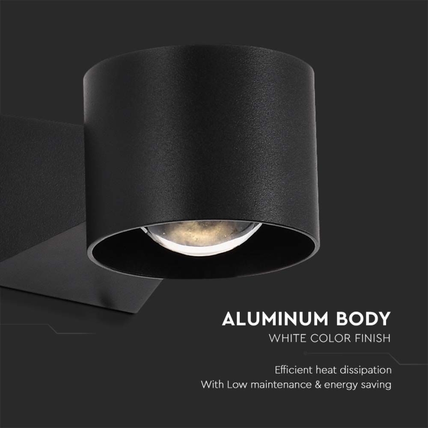 Udendørs LED væglampe LED/5W/230V 3000K IP65 sort