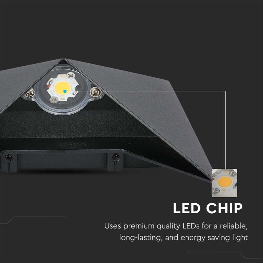 Udendørs LED væglampe LED/5W/230V 3000K IP65 sort