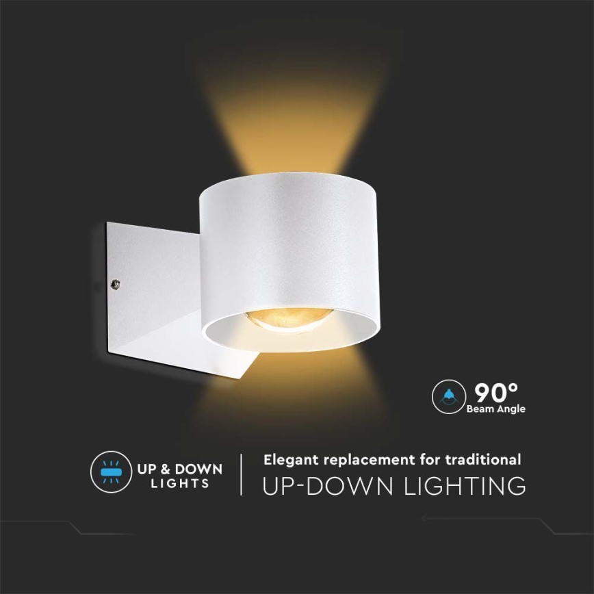 Udendørs LED væglampe LED/5W/230V 4000K IP65 hvid