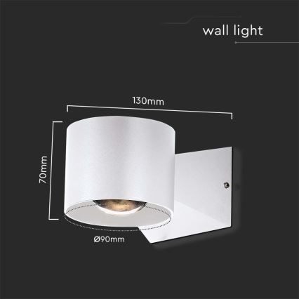 Udendørs LED væglampe LED/5W/230V 4000K IP65 hvid