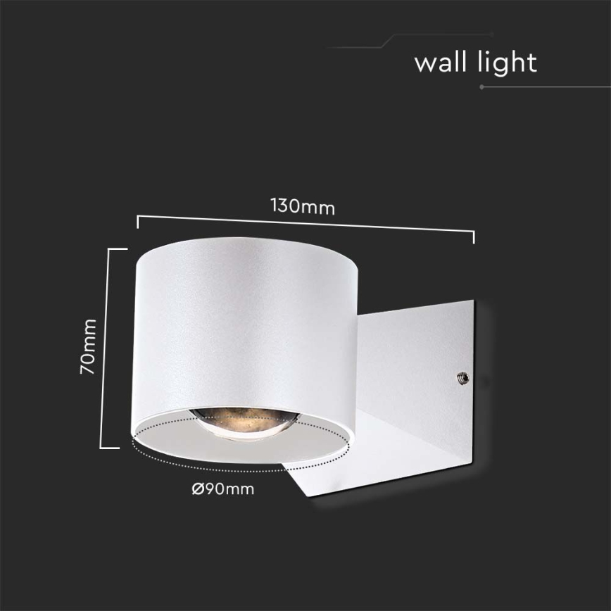 Udendørs LED væglampe LED/5W/230V 4000K IP65 hvid