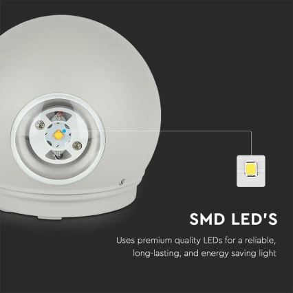 Udendørs LED væglampe LED/6W/230V 3000K IP65 grå