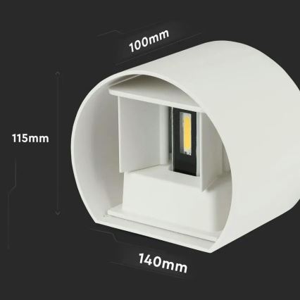 Udendørs LED væglampe LED/6W/230V 3000K IP65 hvid