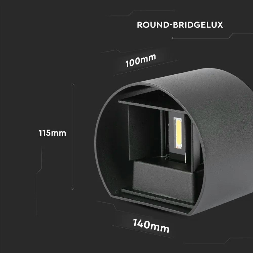 Udendørs LED væglampe LED/6W/230V 3000K IP65 sort